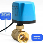 Vastupidav 2-suunaline elektriline kuulventiil, tavaliselt suletud, kahejuhtmeline, &uuml;hejuhtimisega solenoidventiil, DN50, DC12V-24V, AC220V, mootoriga kuulventiil DC12-DC24V