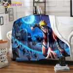 3D-prinditud Naruto Art fliistekk vooditele Matkapiknikule Paks tekk Moodne voodikate fliisist tekk 75x90cm