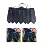 PU Leather Skirt Cosplay Clothes Dress up Role-playing for Carnival Festival Fantasy Events brown