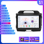 Ossuret 8G+128G AI H&auml;&auml;l 2 Din Android Auto Raadio KIA Sportage 3 2010-2016 2015 jaoks Carplay Auto Multimeedia GPS 2din Intelligentne Autoradio SWC BT RDS S1 8Core 3G 32G