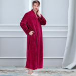 Paari Paksust Flanellist Hommikumantel - Meeste Suur Suurus & Naiste Korallfliis L (108-160 lbs, 160-170 cm)