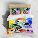 Dandy Maailm Voodipesukomplekt Multikas M&auml;ng 3D Prinditud Tekikott Komplekt Padjap&uuml;&uuml;ridega Pehme Voodipesu Poiss T&uuml;druk Lapsed S&uuml;nnip&auml;evakingitus Eusingle2pcs135x200