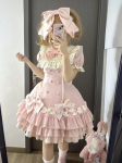 Jaapani Sweet Lolita Kawaii Elegantne Kleit Naised Printsessi Y2k Vibu V&otilde;lts Kaheosaline Kleit Naiselik Korea Stiilis Disain &Scaron;ikk Riietus S roosa