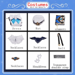 Ysir COSi esialgne viie t&auml;rniga tumeda mustriga Barbara COS Cosplay naister&otilde;ivad L