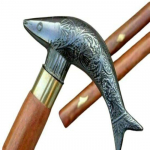 Antiikstiilis Viktoriaanlik Vanaaegne Disainer Messingist K&auml;epidemega Kepp Puidust Jalutuskepp M aero