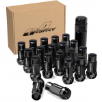 GAsupply Ratta Mutrid M12xP1.5 Koonilised 60&deg; Pikad L&auml;bi T&uuml;&uuml;pi V&otilde;idus&otilde;idu Mutrid Terasest Pesa 20tk Komplekt M12 x P1.5 must