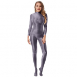 L&auml;ikiv naiste kehasukk Veniv Seksikas T&auml;ispikk Pikkade Varrukatega Kombinesoon Lukuga L&auml;ikiv Sile Leotard Catsuit Tantsupraktika Klubi Postitants 180cm hall