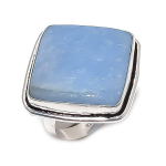 Angelite Stone Gemstone Handmade 925 Sterling Silver Jewelry Ring Size 7.5 b9p15
