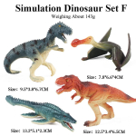 Oenux 4 tk V&auml;ike Jurasic Dinosaurus Komplekt Tegevuskuju T-Rex Mosasaurus Velociraptor Carnotaurus Loomad Mudel Hariv Laste M&auml;nguasi gray