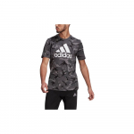 Adidas Camouflage Letter Print Suure Logoga &Uuml;mmarguse Kaelusega T-s&auml;rk Meeste Topid Must GK9951 M
