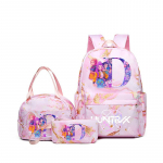 3 tk/kompl KPop Deemonik&uuml;ttide T&uuml;drukute Koolikott L&otilde;unakott Pinal &Otilde;pilase Multifilm Seljakott Bento Kotike Pliiatsikotid Koolitarbed Kingitus