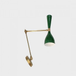 Itaalia seinavalgusti 1950. aastad Kesk-sajand Messingist valgusti Stilnovo stiilis lamp