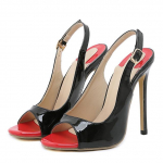 Liyke Fashion Suvine Naiste Slingback Sandaalid Seksikad Peep Toe Clip Pandlaga rihm Naiste kleit Pump k&otilde;rged kontsad tantsukingad 35 must