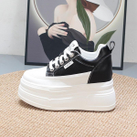 Mood 10CM 12CM S&uuml;nteetiline Ehtne Nahk Kevad V&otilde;itlus S&uuml;gis Pahkluup Latikas Kiil Platvorm Kingad Paksud Tennised Kingad Vulkaniseeritud Naiste 34