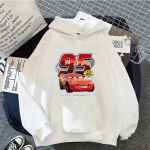 Autod Lightning McQueen Hupparid Naistele Vintage Jasmine Kawaii Kapuutsiga Pullover R&otilde;ivad Multikad Dressipluus Harajuku Esteetiline Top S gray