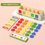 Laste Montessori puidust sensoorsed m&auml;nguasjad Virnastaja V&auml;rvide sorteerimine Kujundite sobitamine Lauam&auml;ngud Peenmotoorika m&otilde;istatused &Otilde;petlik m&auml;nguasi