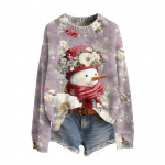 Naiste naljakas naiste j&otilde;ulukampsun &uuml;mara kaelusega j&otilde;ulukampsun j&otilde;uluriietus kole kampsun j&otilde;ulukost&uuml;&uuml;m S