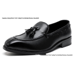 Meeste suuremate suuruste tutiga terava ninaga nahast mokassiinid - Briti stiilis formaalsed ja vabaaja kingad Size 39 pruun