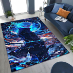 Anime Jujutsu Kaisen Yuji Satoru Multikakvaadiga Vaip Magamistoa Elutoa Diivani Kodu Uksemati Kaunistuseks, Suur Laste M&auml;nguvaip Libisemisvastane 60x90cm( 23x35in )