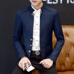 2023. aasta kevad, uus meeste vabaaja kaelarihm, noorte kolme nupuga &auml;riline bleiser XXXXL must