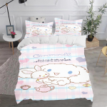 Cinnamoroll Tekikott Komplekt Tekk Voodipesu 3D Laste Voodipesu Komplekt 3-osaline 1 Tekikott Kuninglik Suurus 90X200CM