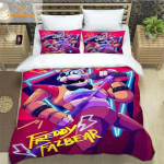 3 tk F-Five N-Nights At Freddys F-Fnaf Voodipesukomplekt &Uuml;he-/Kahekohaline/T&auml;issuuruses/Kuninganna/Kuninga Suurus M&auml;ngukingitus T&auml;iskasvanutele Lastele Magamistoa Dekooriks Duvet Cover Set&EU Single(135x200cm)