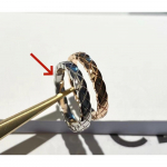 925 Sterling H&otilde;be K&otilde;rge Versioon Rombi S&otilde;rmus Plaaditud 18K Kullaga V&auml;ike L&otilde;hnav Sile T&auml;ielikult Teemantidega S&otilde;rmus Seiko S&otilde;rmus No. 5