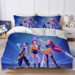 K-Popi deemonik&uuml;tid Voodipesukomplektid EL &Uuml;hekohaline Tekk Tekikott Voodikate Tekikott Padjap&uuml;&uuml;r 2-3osalised Komplektid Laste T&auml;iskasvanute Suurus AU Queen(210x210cm)