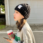 Talvine 1+1 Goji Karusnahk Kootud Armas Keerutatud M&uuml;ts Gray + Yellow