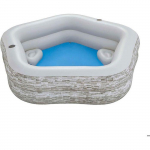 Bestway Piscine Gonflable Familiale 213x206x53 cm +6 Ans Jardin 54423 sinine