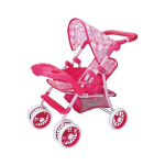 Laste teeselda m&auml;ngu beebik&auml;ru l&uuml;kkek&auml;ru lastele rauast raamiga, s&uuml;dameprindiga, rollim&auml;ngu tarvikud