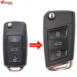 Modifitseeritud v&otilde;tme asendusfob auto korpuse kaugjuhtimispult VW Golf Polo Jetta Eos Tiguan Passat Touareg Phaeton 3 nuppude remont