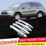 jaoks Honda CR-V CRV 2007 2008 2009 2010 2011 Luksuslik kroomitud uksek&auml;epideme katte trimmikaitse autokomplekti stiilikleebised Honda CR-V