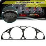 For BMW 3 Series E46 1998-05 Carbon Fiber Dashboard trument Frame Trim Cover