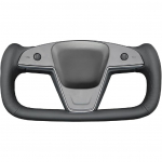 MEWANT roolikate Yoke stiilis roolile Tesla Model S 2021-2023 / Model X 2021-2023, valmistatud mustast mikrokiudnahast black hive microfiber lea