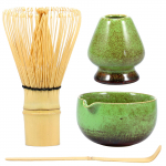 4 tk Matcha vispli komplekt Elegantne Jaapani Matcha teekomplekt Korduvkasutatav Matcha valmistamise komplekt 500 ml keraamilise Matcha kausiga Matcha vispel