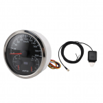 110mm 4 3/8 tolli 3-&uuml;hes GPS-kiirusm&otilde;&otilde;tur odomeetriga, voltmeeter, k&uuml;tusetaseme n&auml;idik, suunatuli 200 km/h jaoks haagissuvila, jaht, veoauto Black Dial Silver Bezel CXA091