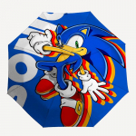 1 tk Sonic the Hedgehog Automaatselt Kokkupandav Vihmavari - Kompaktne 8-ribiline Disain, Vastupidav Plastik & Raud, Igap&auml;evaseks Kasutamiseks F010626