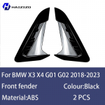 For BMW X3 X4 G01 G02 2018- Car front fender side gill carbon fiber modified accessories high gloss black decorative frame must