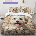 Havanese Papillon Muster Voodipesu Tekikomplekt Tekikott Padjap&uuml;&uuml;r Kodukaunistus Kingitus (1 * tekikott + 2 * padjap&uuml;&uuml;ri, ilma s&uuml;damikuta) 135x200cm