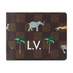 Louis Vuitton X The Darjeeling Limited Koost&ouml;&ouml; Mitme Klassikalise Ruudulise Damier Heritage Kattega L&otilde;uendrahakott Meeste rahakott Pruun N40870 Basic Set (Bag+Dust Bag)