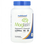 Nutricost, Magtein&reg;, magneesium-L-treonaat, 2000 mg, 90 kapslit (666 mg kapsli kohta)