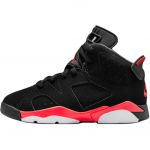 Air Jordan 6 Retro PS Reverse Infrared M&uuml;&uuml;ja Laste Tennised Must Hele-Punane IQ1277-001 33.5