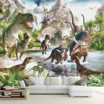 Tapeet Multifilm Laste tapeet 3D Stereo Dinosaurus Taustsein Kaunistus 3D Seinakleebis 200 cm(W) x 140 cm(H)