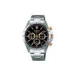 SEIKO 100m veekindel kvartsliikumisega roostevabast terasest rihmaga k&auml;ekell 41mm 43mm Meeste k&auml;ekellad SBTR015 Black Dial