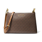Michael Kors Mk Trisha Seeria Klassikaline Monogrammiga L&otilde;uendist Crossbody Kott Keskmine Naiste kotid Tume-Pruun 35H1G9TC8B-BROWN Medium