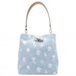 Longchamp Le Roseau Eemaldatav &otilde;larihm Metallist bambusest kinnis Kangast veisenahast &otilde;lakott Keskmine Naiste &otilde;lakott Sinine 10281HGL028 Basic Set (Bag)