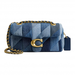 Coach Tabby 20 Patchwork Quilditud Detailid Denim ja Napa Nahast &Otilde;lakott V&auml;ike Naiste &Otilde;lakott Denim-Sinine CAM93-B4EI Basic Set (Bag+Dust Bag)