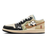 Jordan Air Jordan 1 Tarepanda Cat Cushioning Slip Resistant Abrasion Resistant Low top Vintage Basketball Shoes Men's HQ3437-101(Team56-) 44