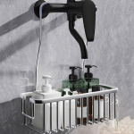 H&otilde;bedane/Must/Hall Rippuv Du&scaron;ikorv Konksudega Suure Mahutavusega Vannitoa Hoiuriius Roostekindel Vannitoa Rippriiul Kodu h&otilde;be